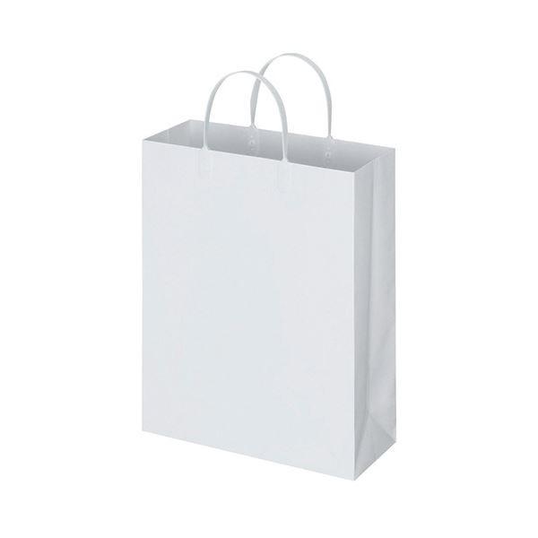豊富なギフト （まとめ） 〔×5セット〕 1パック（10枚） 白 中縦タイプ ラミネートバッグ TANOSEE 紙袋