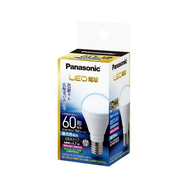 （まとめ）Panas0nic LED電球60W E17 昼光色 LDA7DGE17K60ESW2〔×5セット〕