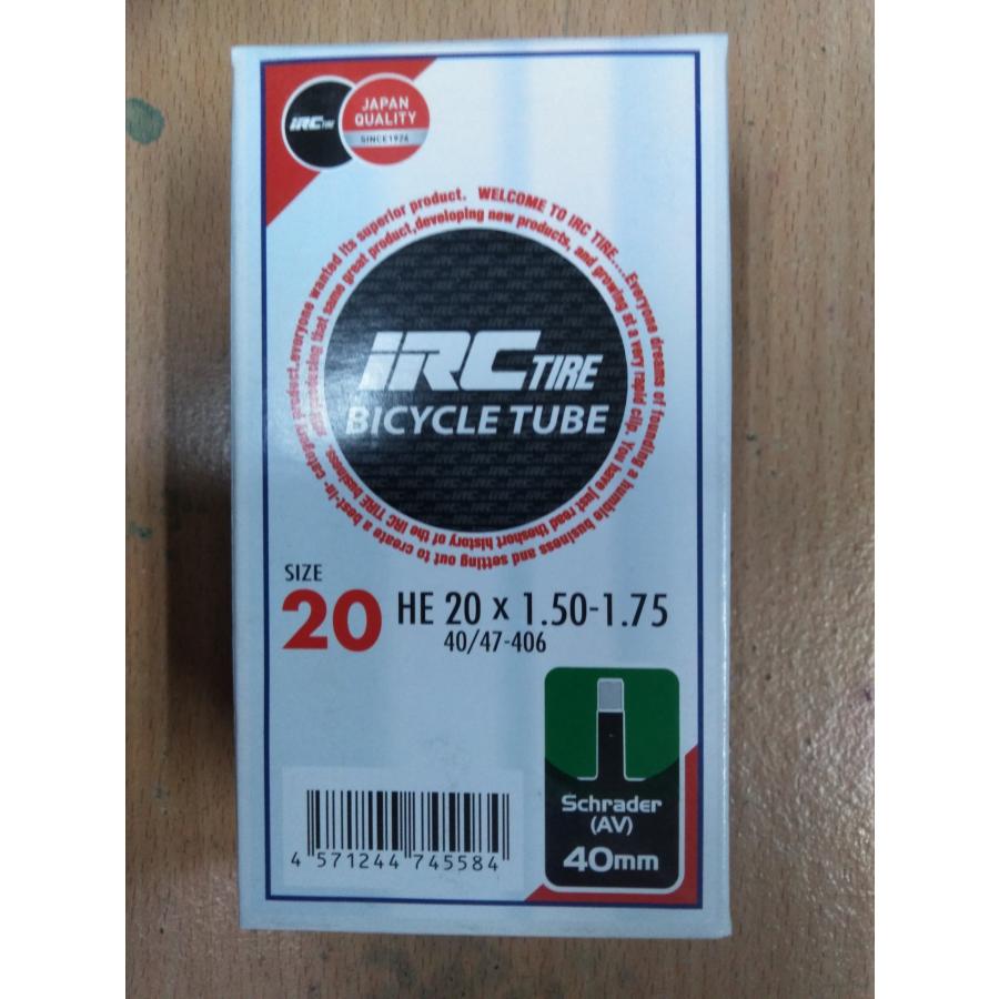IRC IRC HE 20x1.50-1.75(40/47-406) 米式バルブチューブ バルブ長:40mm : ユメリン沼津 - 通販 ...