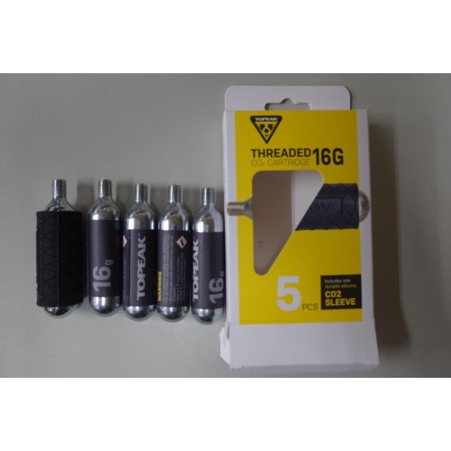 TOPEAK（トピーク） 16gネジ付 CO2カートリッジ 5本セット : ユメリン
