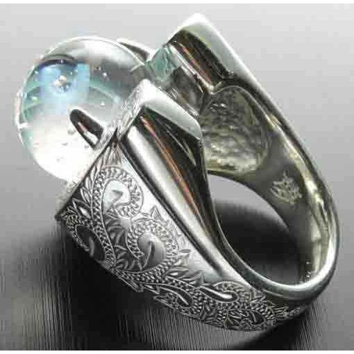 ガラスの小宇宙　レインボーオパール　リング　No.2039 ガラスの小宇宙 レインボーオパールペンダント No.2048【YASUDA