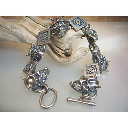 ハンニャブレスレット 般若ブレスレット メンズアクセ シルバー ハンニャブレスレット 般若ブレスレット メンズアクセ シルバー