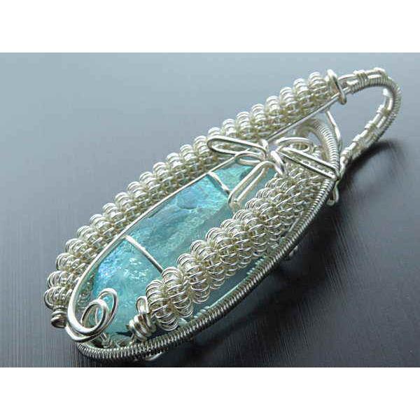 1点限定、アクアオーラ ワイヤーネックレス レディースペンダント