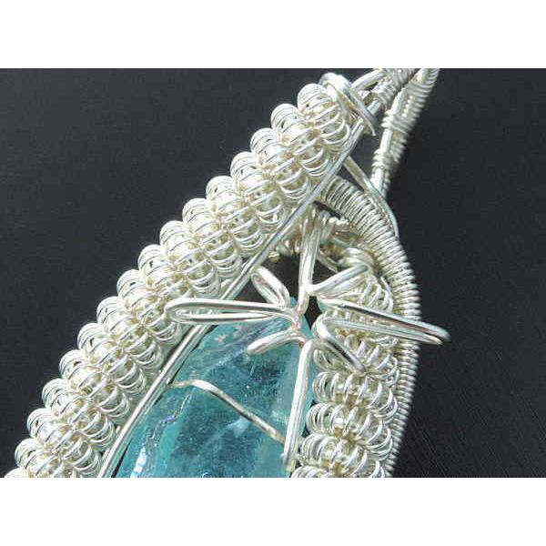 1点限定、アクアオーラ ワイヤーネックレス レディースペンダント