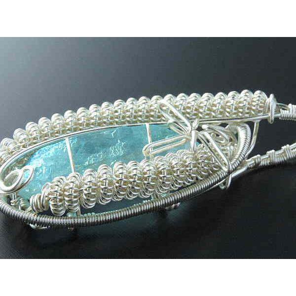 1点限定、アクアオーラ ワイヤーネックレス レディースペンダント