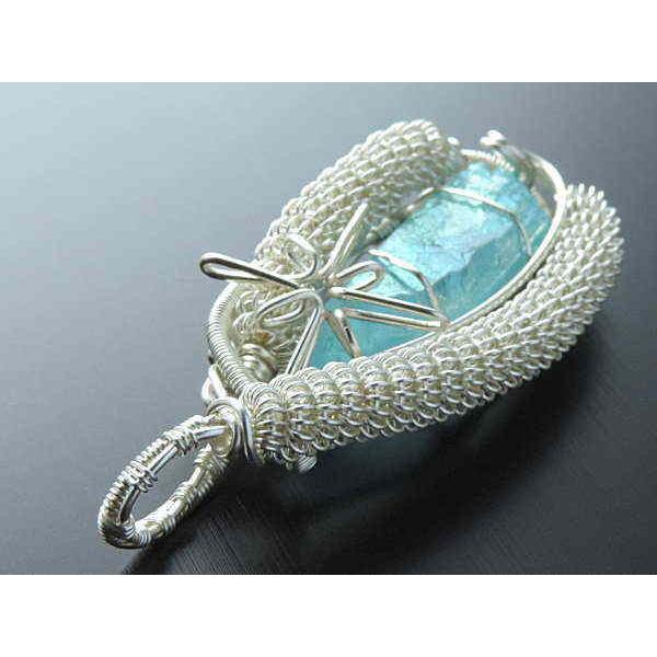 1点限定、アクアオーラ ワイヤーネックレス レディースペンダント