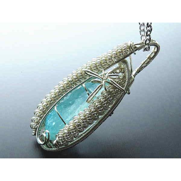 1点限定、アクアオーラ ワイヤーネックレス レディースペンダント