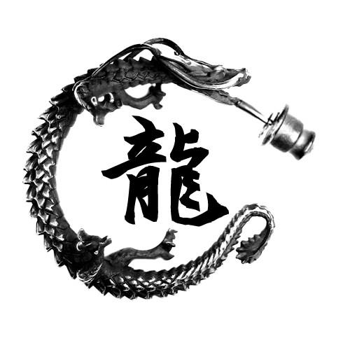 龍ピアス メンズピアス シルバーピアス 龍 メンズアクセ