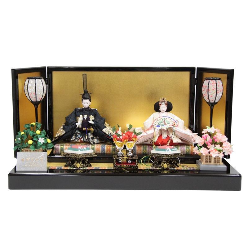 雛人形親王平飾り 田村芙紗彦 熊倉基安頭 京十一番 唐草幾何学紋 hn147 1hs1685 213to1693(96120円)