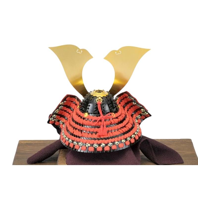 五月人形　兜収納飾り　加藤鞆美作 和紙小札　１/4源義経創作兜 収納飾り　5-57-330 　伝統の工芸品_5