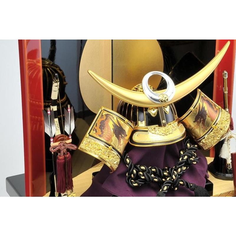 五月人形　兜収納飾り　5号金竜上杉謙信兜収納飾り　5-79-050 伝統の工芸品_4