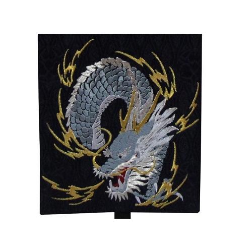 名前旗 男の子用 蒼龍 5333 特中 高さ46cm 濃緑生地 名前糸銀