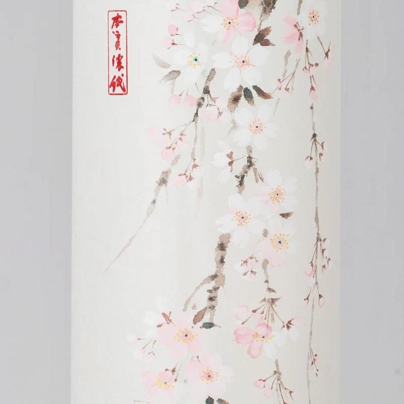盆提灯 岐阜提灯 置き提灯 創作提灯 本美濃和紙の風景 美濃の風 桜 (P23)(2553)_1