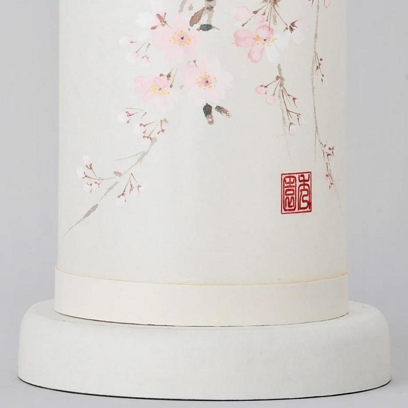 盆提灯 岐阜提灯 置き提灯 創作提灯 本美濃和紙の風景 美濃の風 桜 (P23)(2553)_2