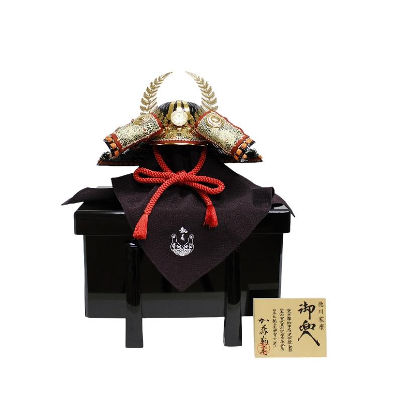 兜平飾り　加藤鞆美作　1/3　徳川家康　兜（上笠　正絹　萌葱威肩紅） F57-151H　_4