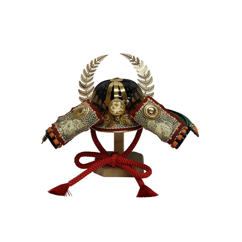 兜平飾り　加藤鞆美作　1/3　徳川家康　兜（上笠　正絹　萌葱威肩紅） F57-151H　_5