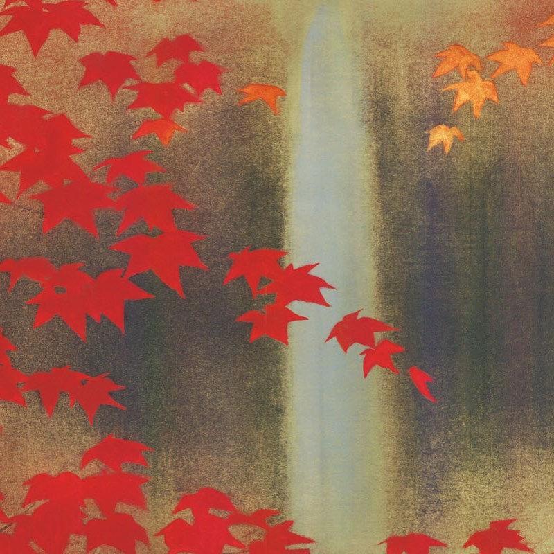 額絵 川端龍子 滝に紅葉 F4[G4-BN092-F4]【代引き不可】 : 人形のゆめ