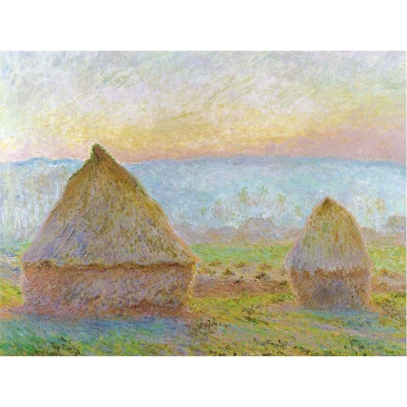 額絵 モネ ジヴェルニーの積み藁、夕日 F4 [G4-BM024-F4]【代引き不可