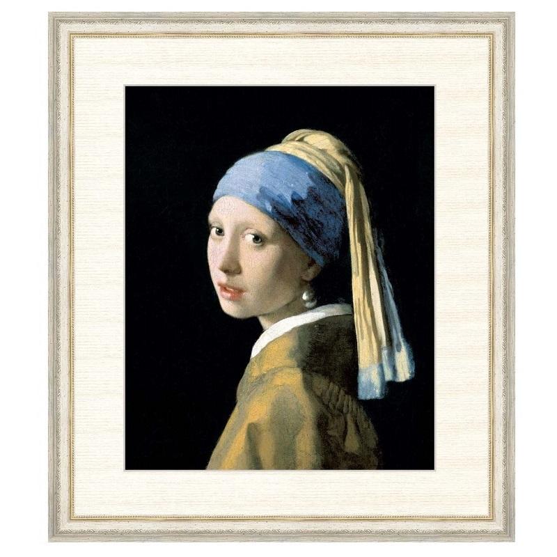 世界の名画 ヨハネス・フェルメール 真珠の耳飾りの少女 F8 [g4-bm001