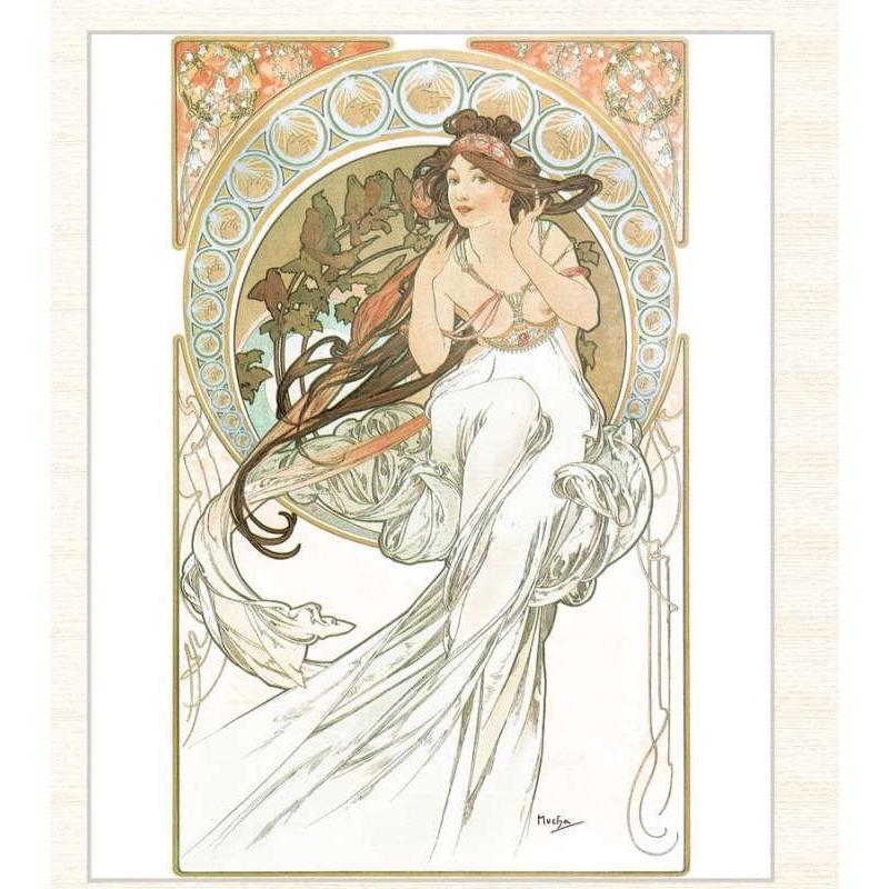 アルフォンス ミュシャ 絵画 世界の名画 アルフォンス・ミュシャ 芸術：音楽 F8 [g4-bm208-F8