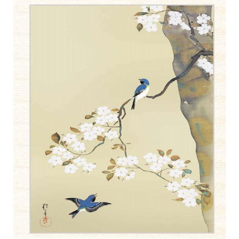 日本の名画 酒井抱一 桜に小禽図 F8 [g4-bn147-F8] : 人形のゆめさき