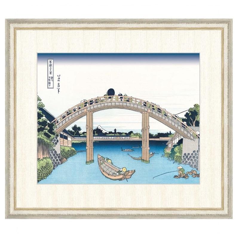 浮世絵 葛飾北斎 深川万年橋下 F8 [g4-bu052-F8] : 人形のゆめさき