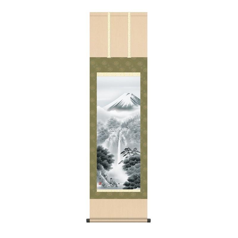 掛軸 年がら年百飾りつけ景色画 富士景色 富士峡谷 尺三 鈴村秀山 [KZ2MB3-070](代引っ張ること不可) 掛け軸-楽器、手芸、コレクション