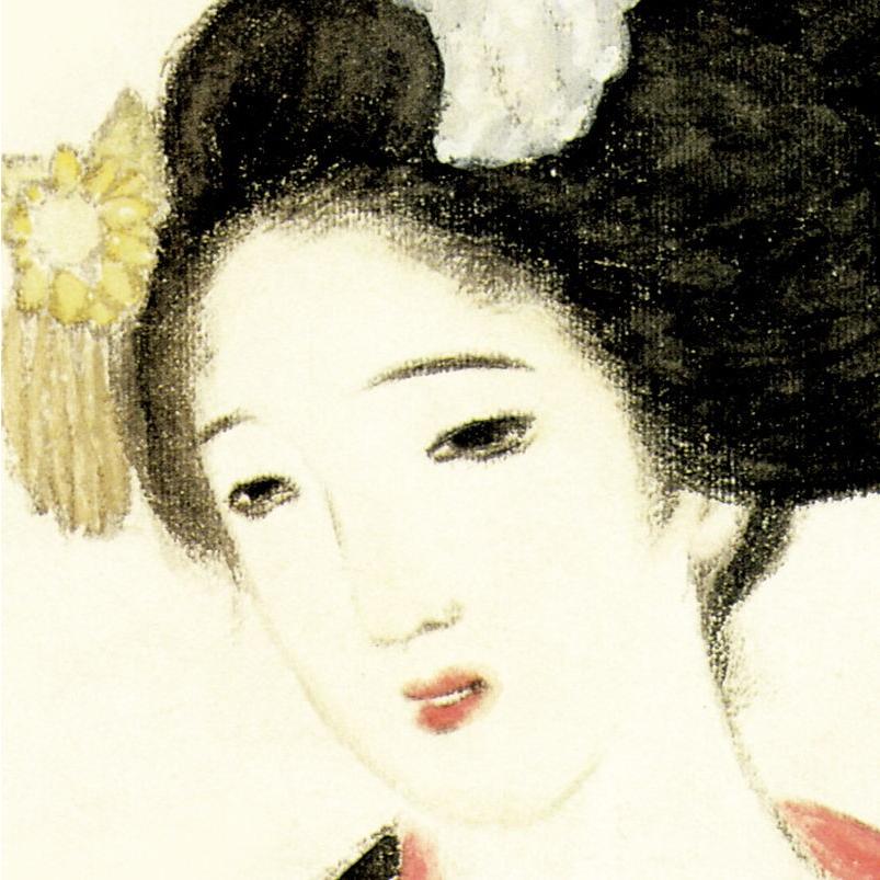 色紙絵 複写複製画色紙 竹久夢二 木場の娘 k10-033（代引き不可