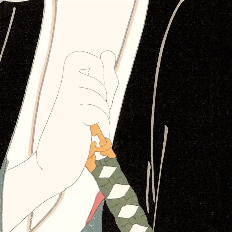 色紙絵 役者絵 東洲斎写楽 志賀大七 浮世絵 k3-022（代引き不可 