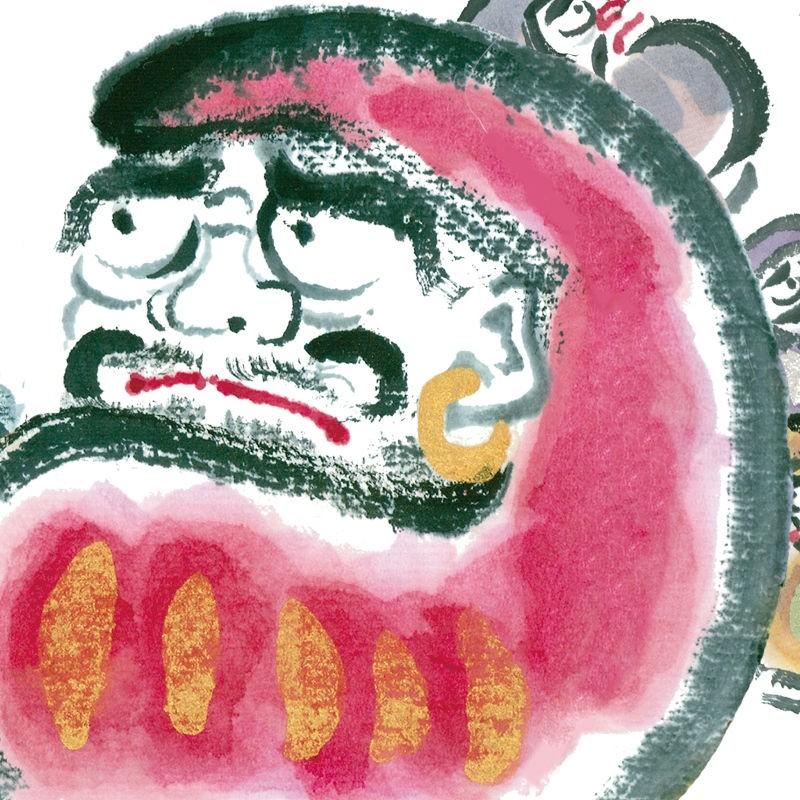 色紙絵 慶祝縁起 蒼竹 だるま k9-006（代引き不可） : 人形のゆめさき