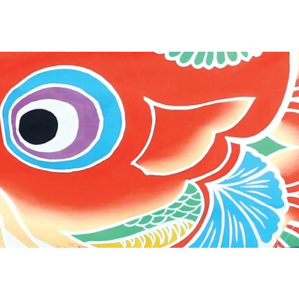 徳永 手描き友禅 鯉のぼり 庭園用 ガーデンセット 杭打込式 ポールフルセット 3m鯉3匹 春光 撥水加工 数量限定！ 北海道・沖縄・離島を除き送料無料