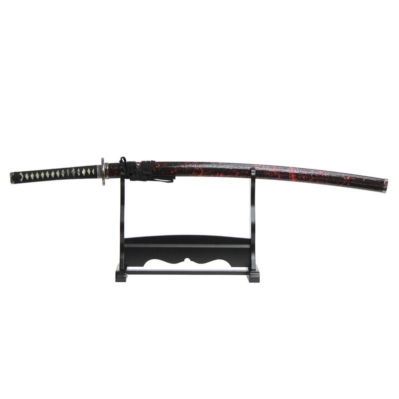 模造刀 幕末シリーズ 岡田 以蔵 掛け台・刀袋付 大刀 刃紋入り刀身 メッキ合金 neu035 日本刀 美術刀剣 おもちゃ 通販 代引き不可