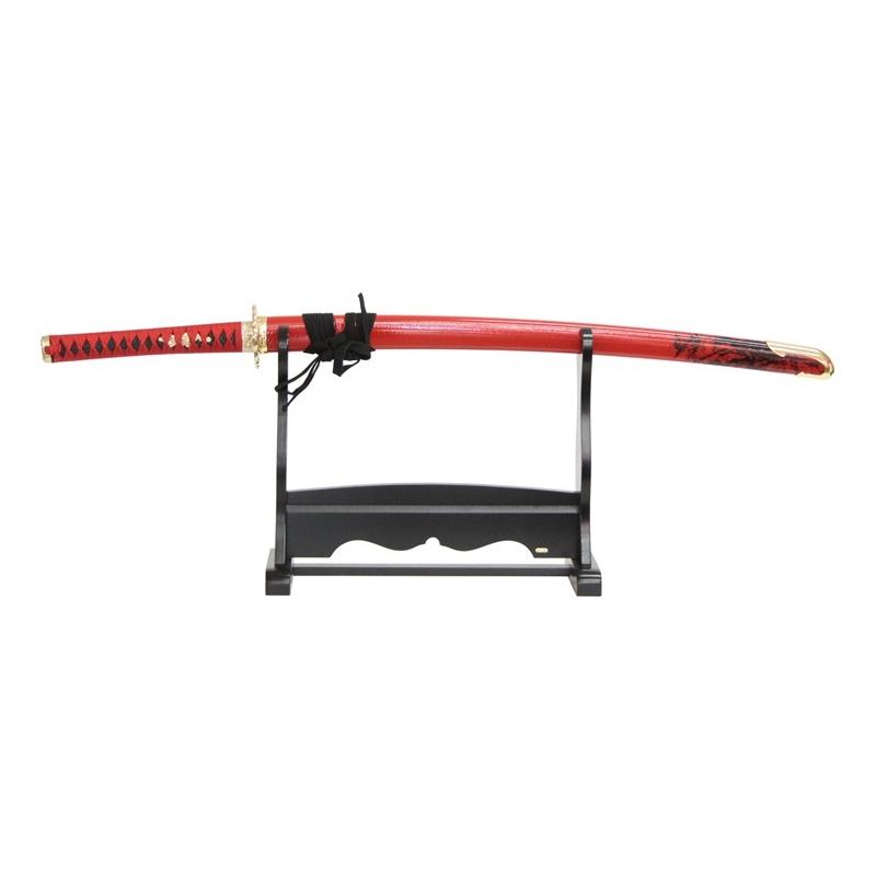 模造刀 戦国シリーズ 井伊 直正 掛け台・刀袋付 中刀 刃紋入り刀身 メッキ合金 neu044 日本刀 美術刀剣 おもちゃ 通販 代引き不可