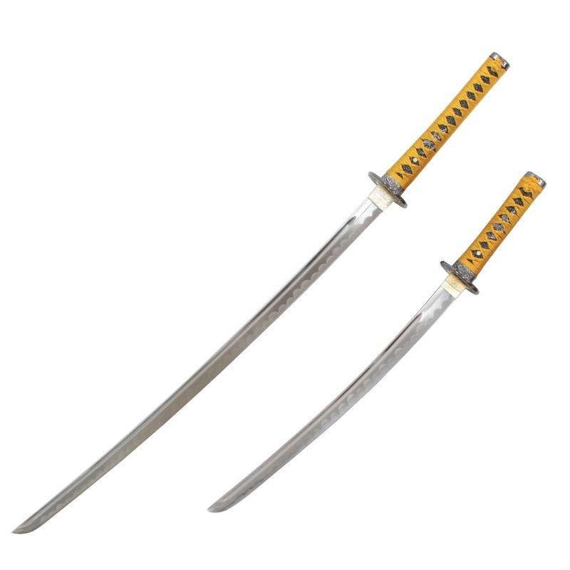 模造刀 幕末シリーズ 近藤勇 大小刀 刃紋入り刀身 メッキ合金