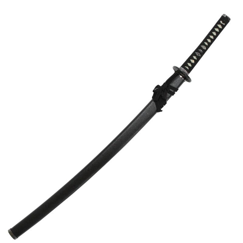 模造刀 石目シリーズ 黒石目 大刀 刃紋入り刀身 メッキ合金 neu040l 日本刀 美術刀剣 おもちゃ 通販 代引き不可