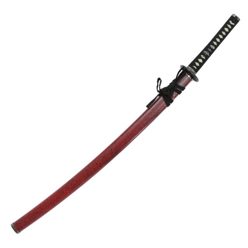 模造刀 石目シリーズ 赤石目 大刀 刃紋入り刀身 メッキ合金 neu041l 日本刀 美術刀剣 おもちゃ 通販 代引き不可