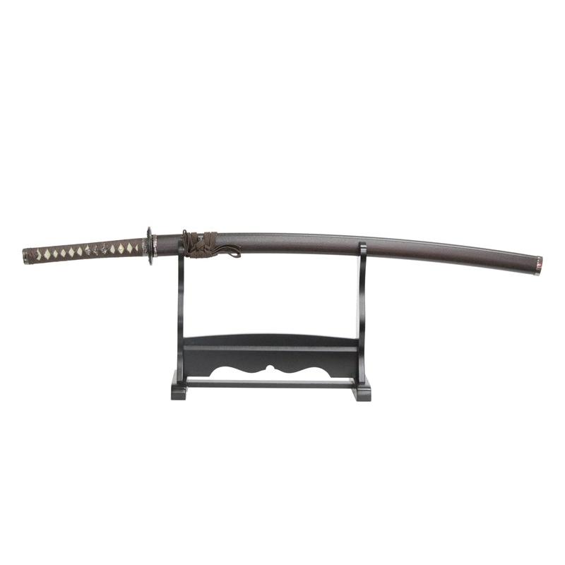 模造刀 石目シリーズ 茶石目 掛け台・刀袋付 大刀 竜刀身 neu074l 日本刀 美術刀剣 おもちゃ 通販 代引き不可