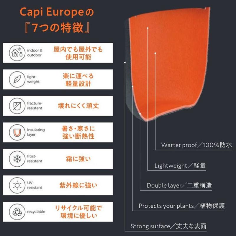 インテリア ポット プランター Capi Europe ネイチャー リブスクエア Sサイズ （AN） 高さ30cm （P159-99578) （代引き不可）の画像