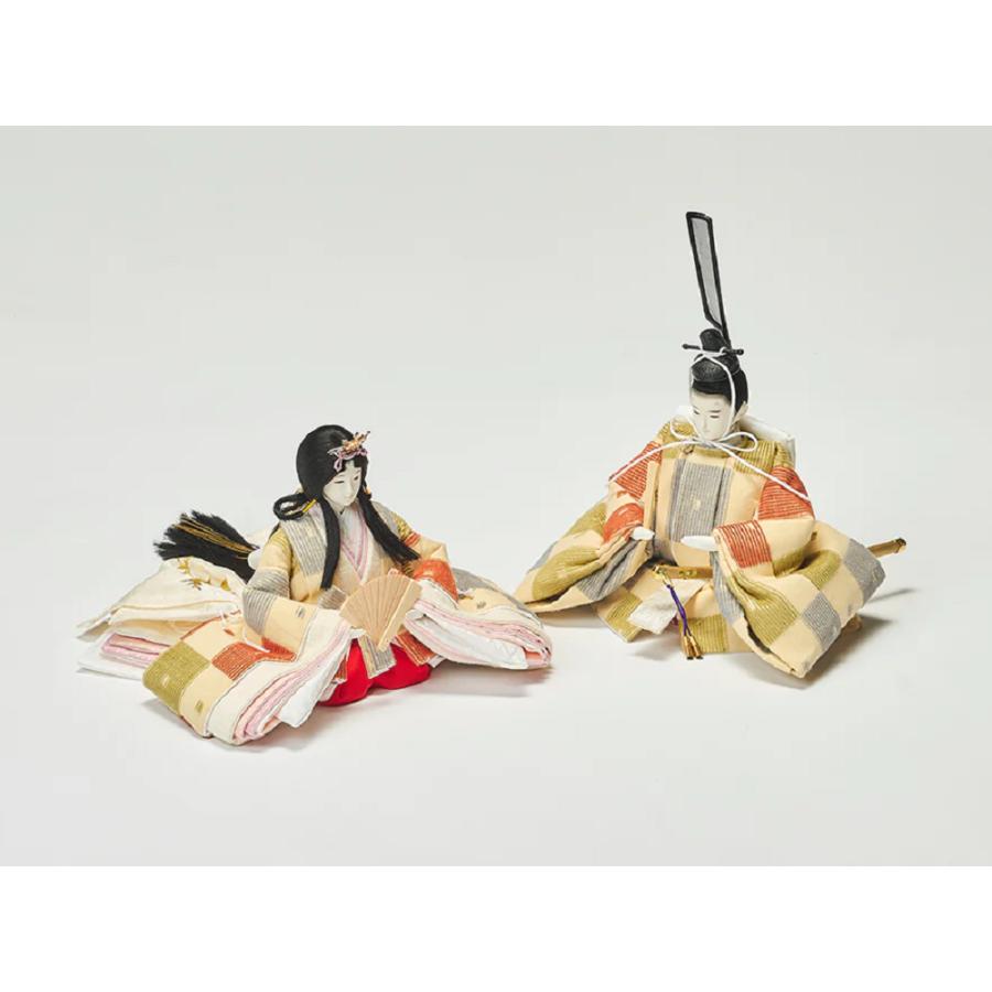 雛人形 親王平飾 田村芙紗彦作 色々チェックのおひなさま セット vs-4981 桃の節句 【不鮮明な画像はご要望いただければ拡大画像を送信いたします】_2
