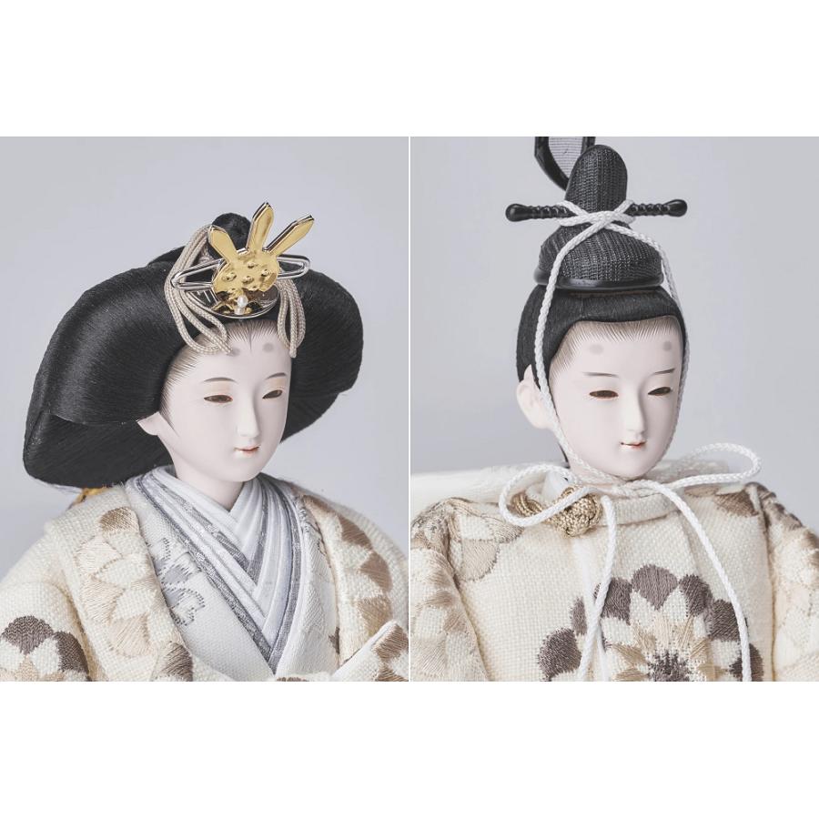 雛人形 親王平飾 田村芙紗彦作 亜麻色、洋花のおひなさま セット vs-5478 桃の節句 【不鮮明な画像はご要望いただければ拡大画像を送信いたします】_1
