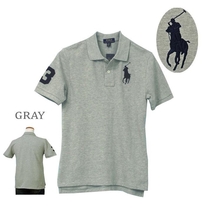 【新品】POLOラルフローレンカラーポニー半袖ポロシャツグレーUS:L POLO RALPH LAUREN（ポロ・ラルフローレン） ポロ ラルフローレン