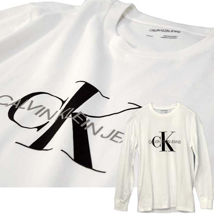 【ファッション通販】 Calvin Kleinロゴ ロングTシャツ デニム・ジーパン カルバンクライン Tシャツ 長袖 メンズ 2020年 新作 大きいサイズ ロン