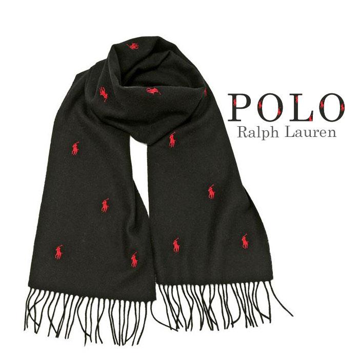 最高級 ラルフローレン コレクション カシミヤ マフラー 英国製 刺繍 POLO RALPH LAUREN（ポロ・ラルフローレン） ポロ ラルフローレン