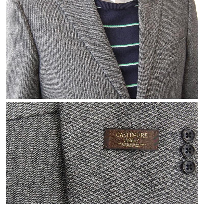 ジャケット ブレザー テラードジャケット ウール カシミヤ メンズ 秋冬 コーデ グレー チェック柄 サイドベント 上着 着丈72 76 身長 165 180 008 The センイシティー 通販 Yahoo ショッピング