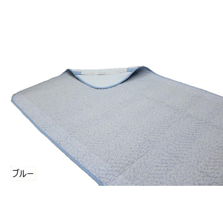 西川 敷パッド 洗える セミダブル 120×205cm リバーシブル 両面仕様 PCM 綿100% 日本製 ブルー PCM90_7