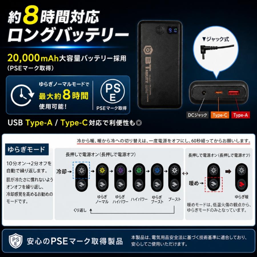 2026新作 ペルチェベスト おたふく手袋 JW-698 BT ABILITY マルチ