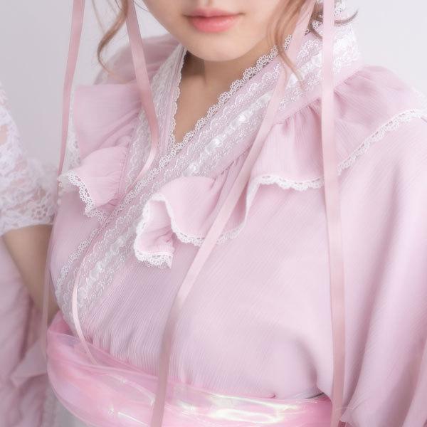 新品 DearMyLove 夢展望 はしごレースフリルロリータセットアップ浴衣