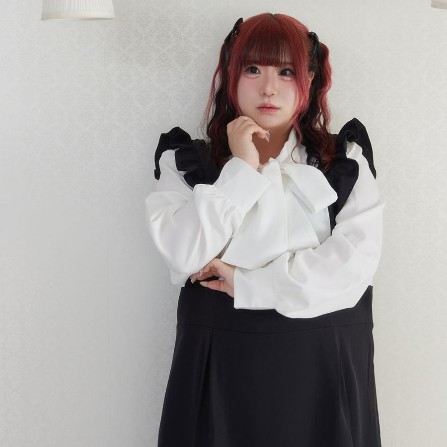 ワンピース ジャンスカ レディース 長袖 量産型 服 大きいサイズ 4L 5L 