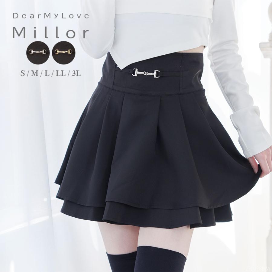 ミニスカート フレア スカート レディース 量産型 デート モテ 細見え  