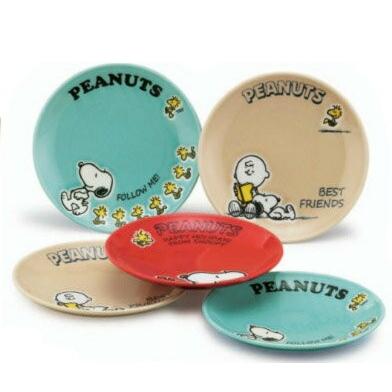 SNOOPY（スヌーピー）カラフルスヌーピー 木箱入小皿セットSN450-57H